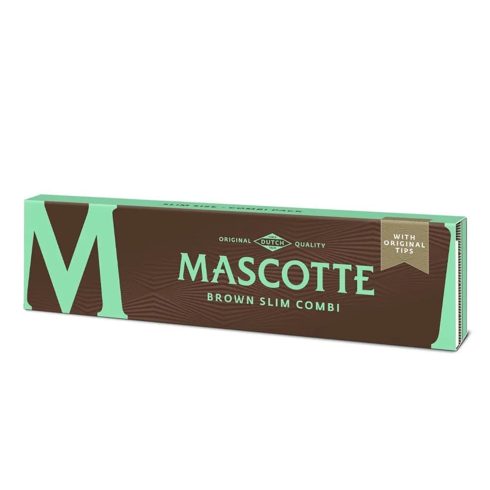 Papel de liar Mascotte Brown Slim Size + boquillas desprendibles