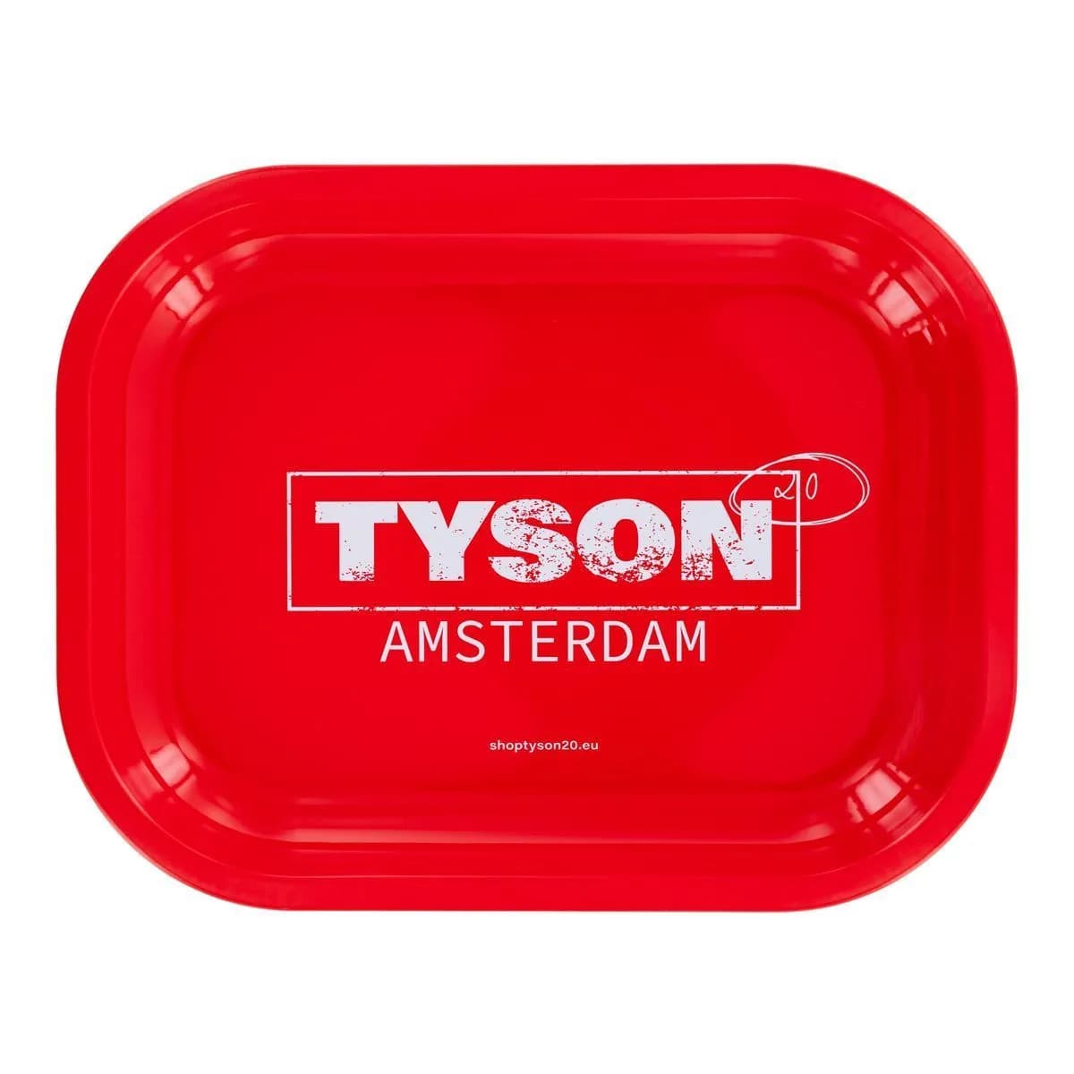 Bandeja de liar metálica roja "Tyson Amsterdam"