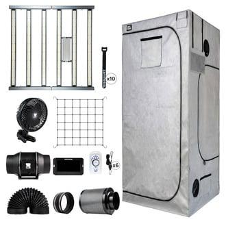 Kit de armario de cultivo 120x120x200 (Zamnesia)
