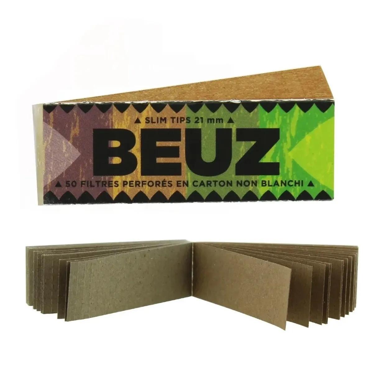 BEUZ Brown Tips - Boquillas de Cartón Sin Blanquear