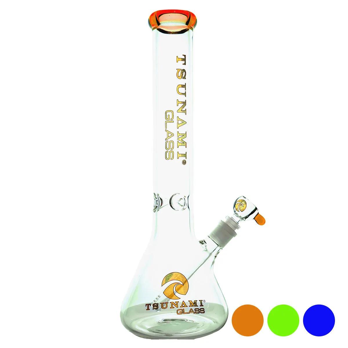 Bong base Erlenmeyer con filtro de hielo 15'' (Tsunami Glass)