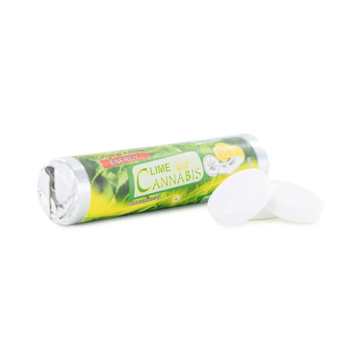 Caramelos de dextrosa con hoja de cannabis