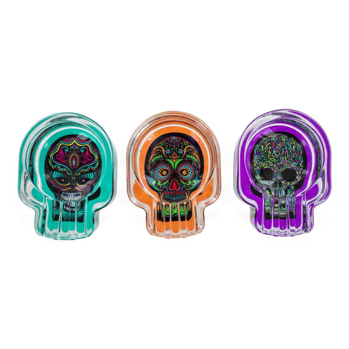 Cenicero de cristal calavera