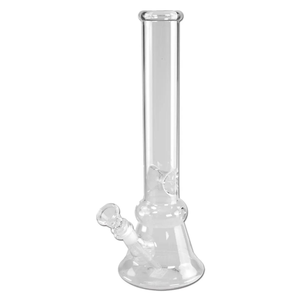 Bong de cristal transparente recto