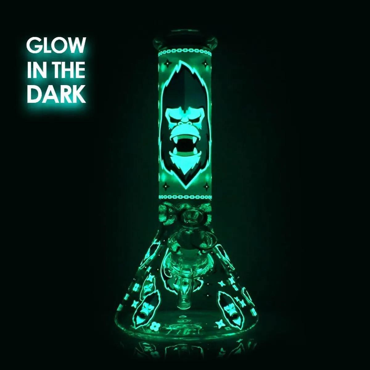 Bong Triple Grosor Gorilla Glow in the Dark