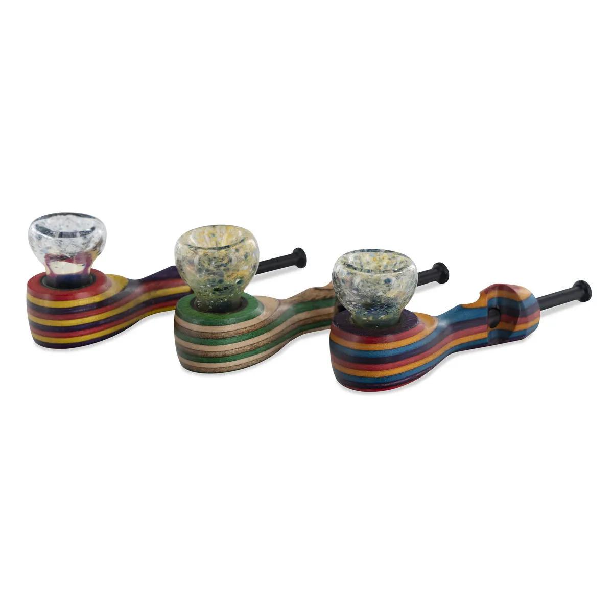 Pipa híbrida de cristal y madera Sparkle