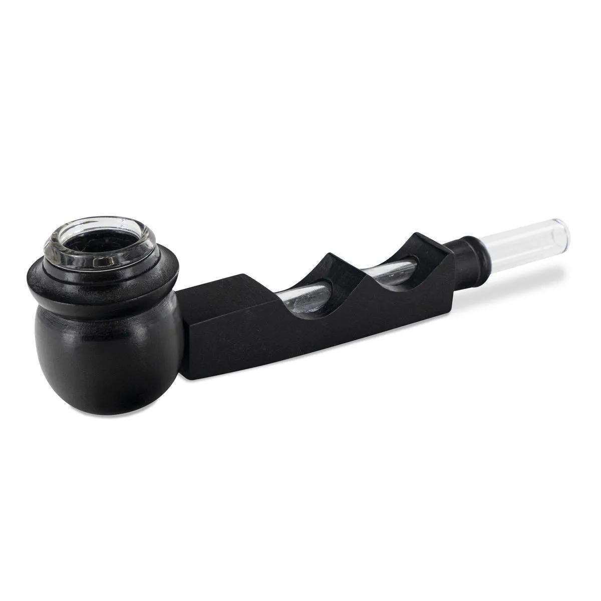 Pipa híbrida de vidrio y madera Wave
