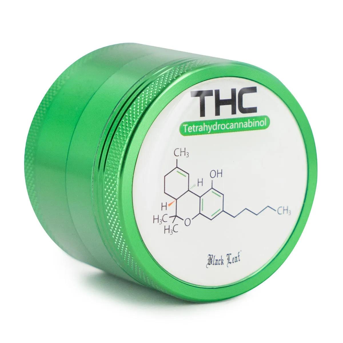 Grinder de Metal Black Leaf THC