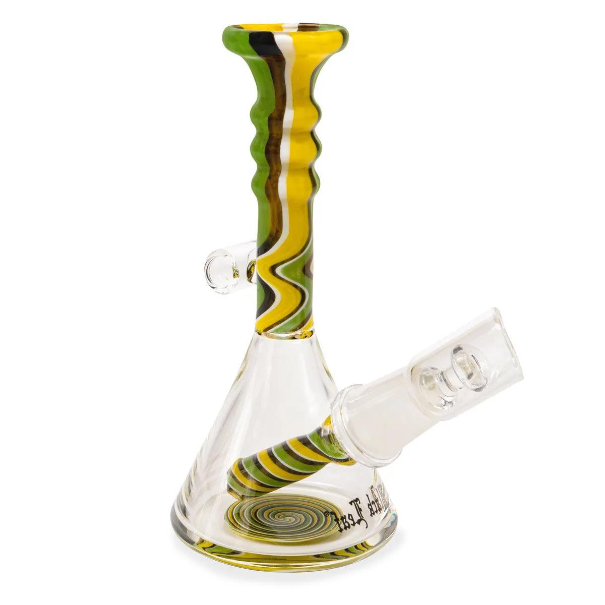 Mini bong para aceites con espiral verde