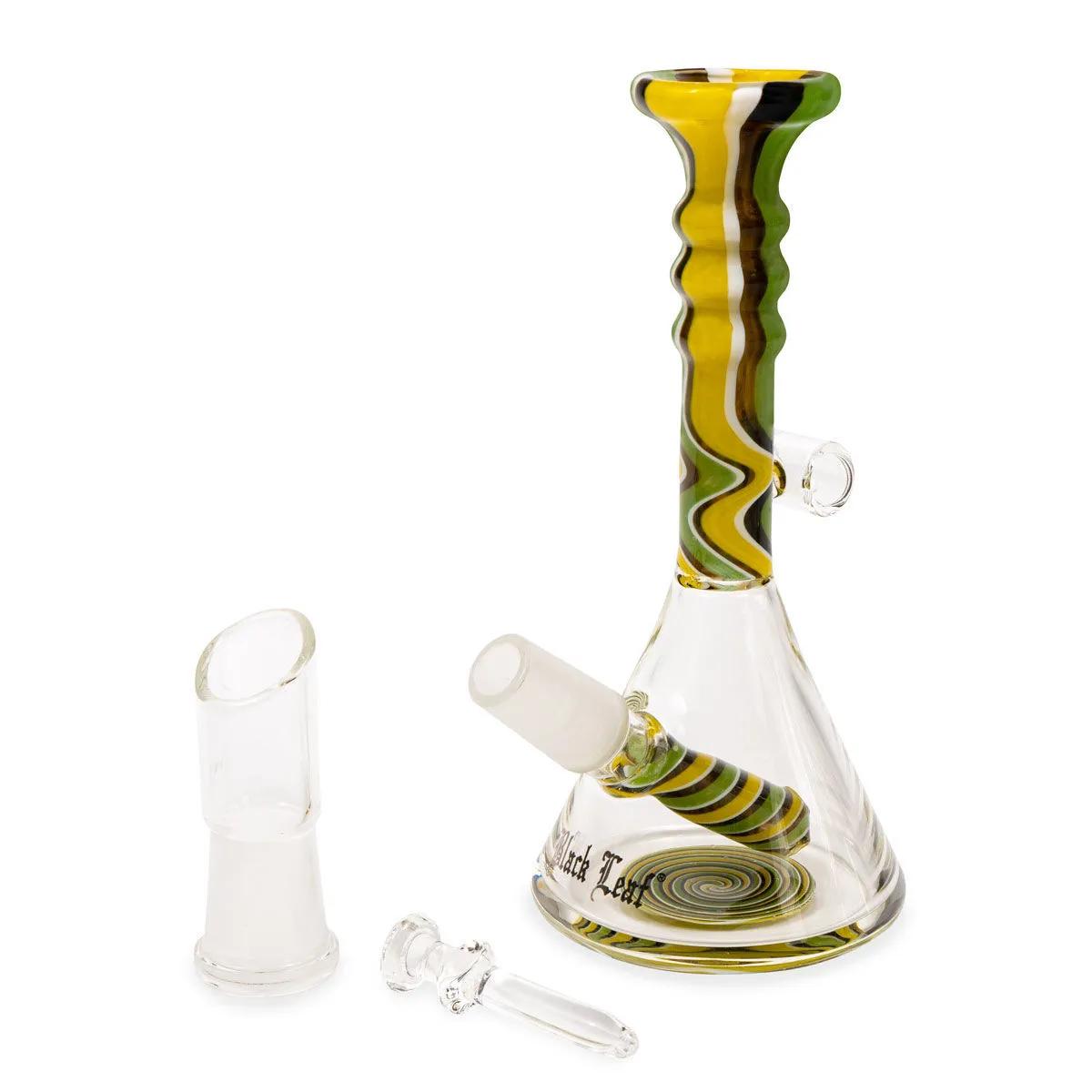 Mini bong para aceites con espiral verde