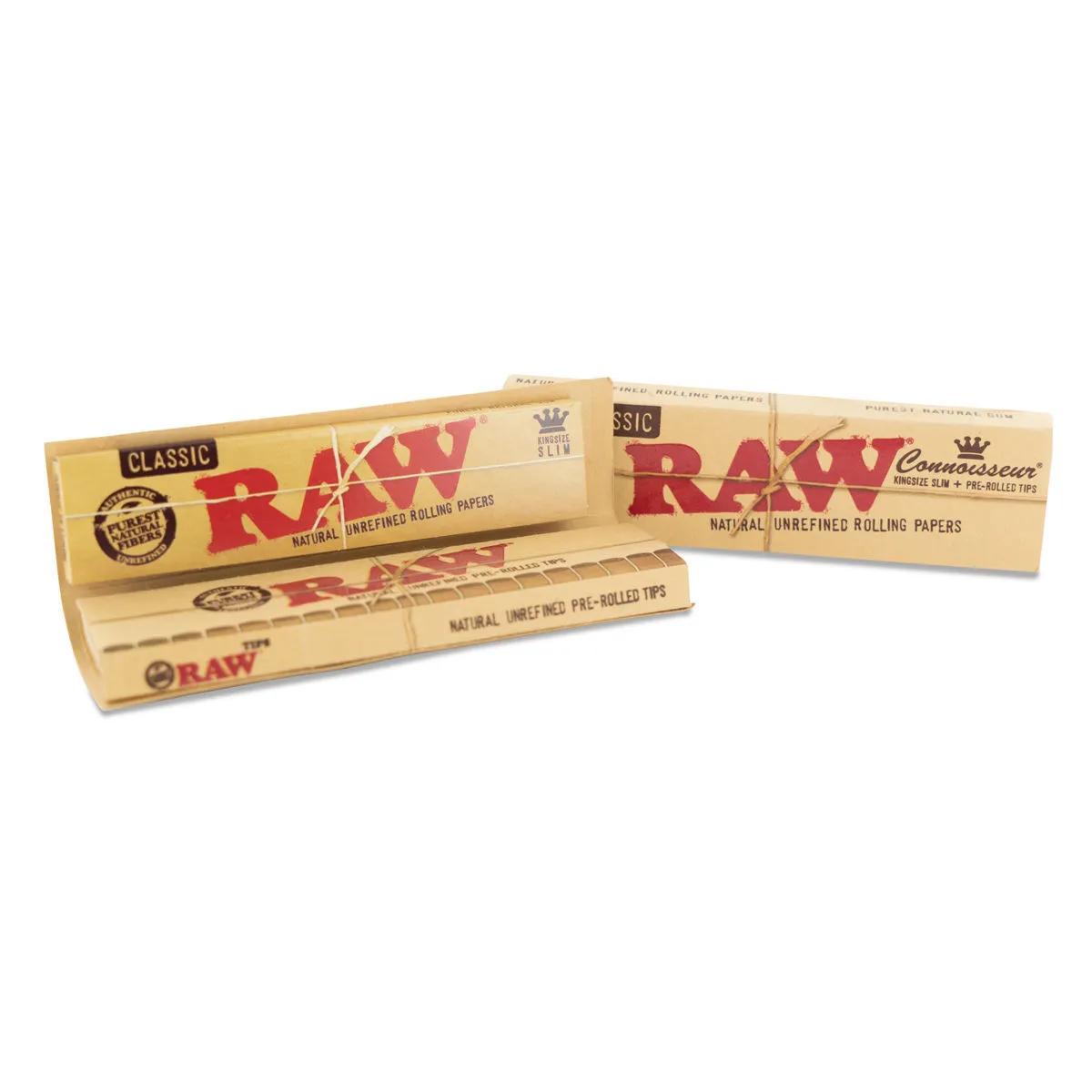 Papel de liar RAW Connoisseur King Size + boquillas prearmadas