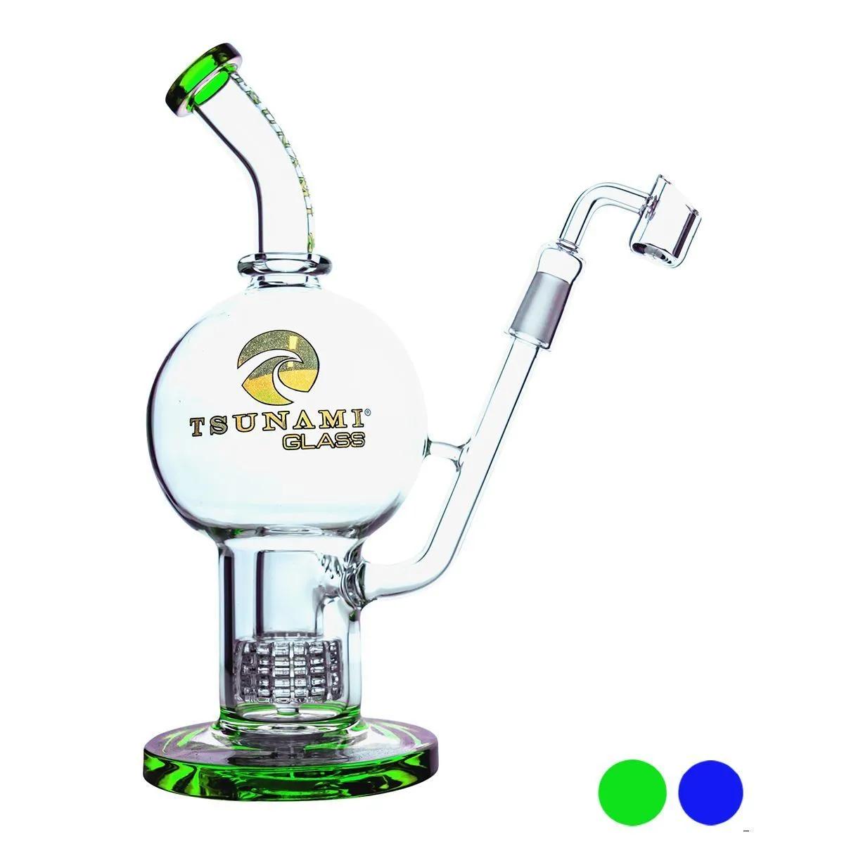 Dab Rig Globo con Percolador Shower Head 11'' (Tsunami Glass)