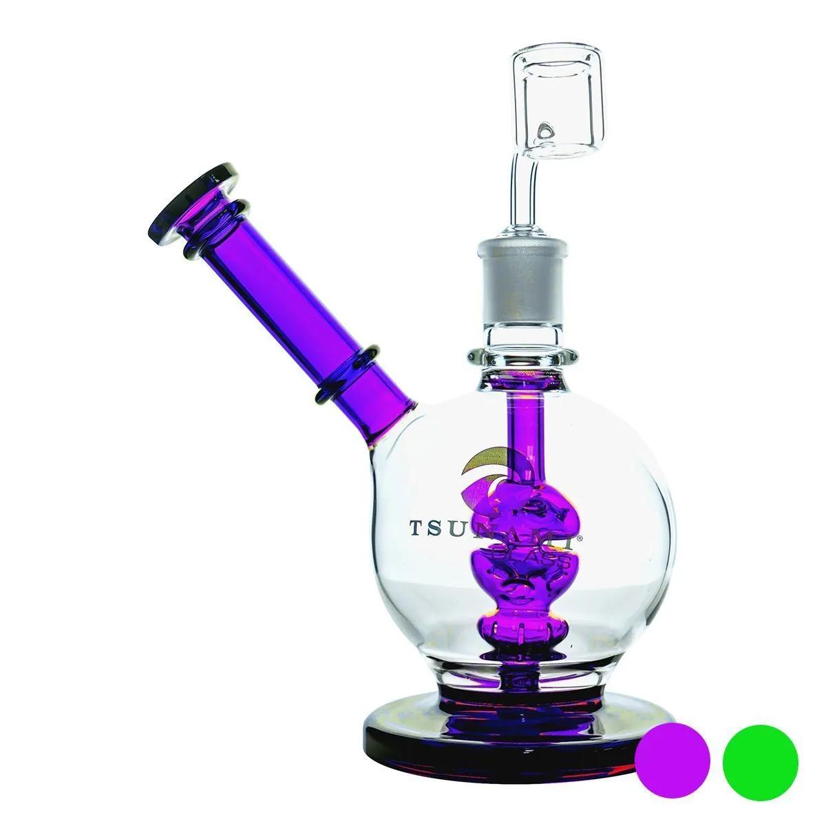 Dab Rig Tsunami Glass Cuello Lateral con Domo y Percolador Shower Head 8"