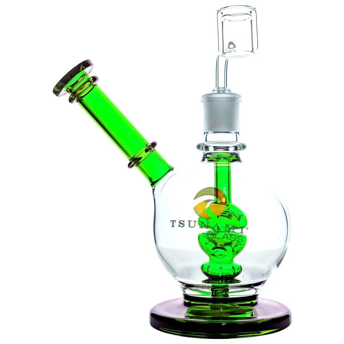 Dab Rig Tsunami Glass Cuello Lateral con Domo y Percolador Shower Head 8"