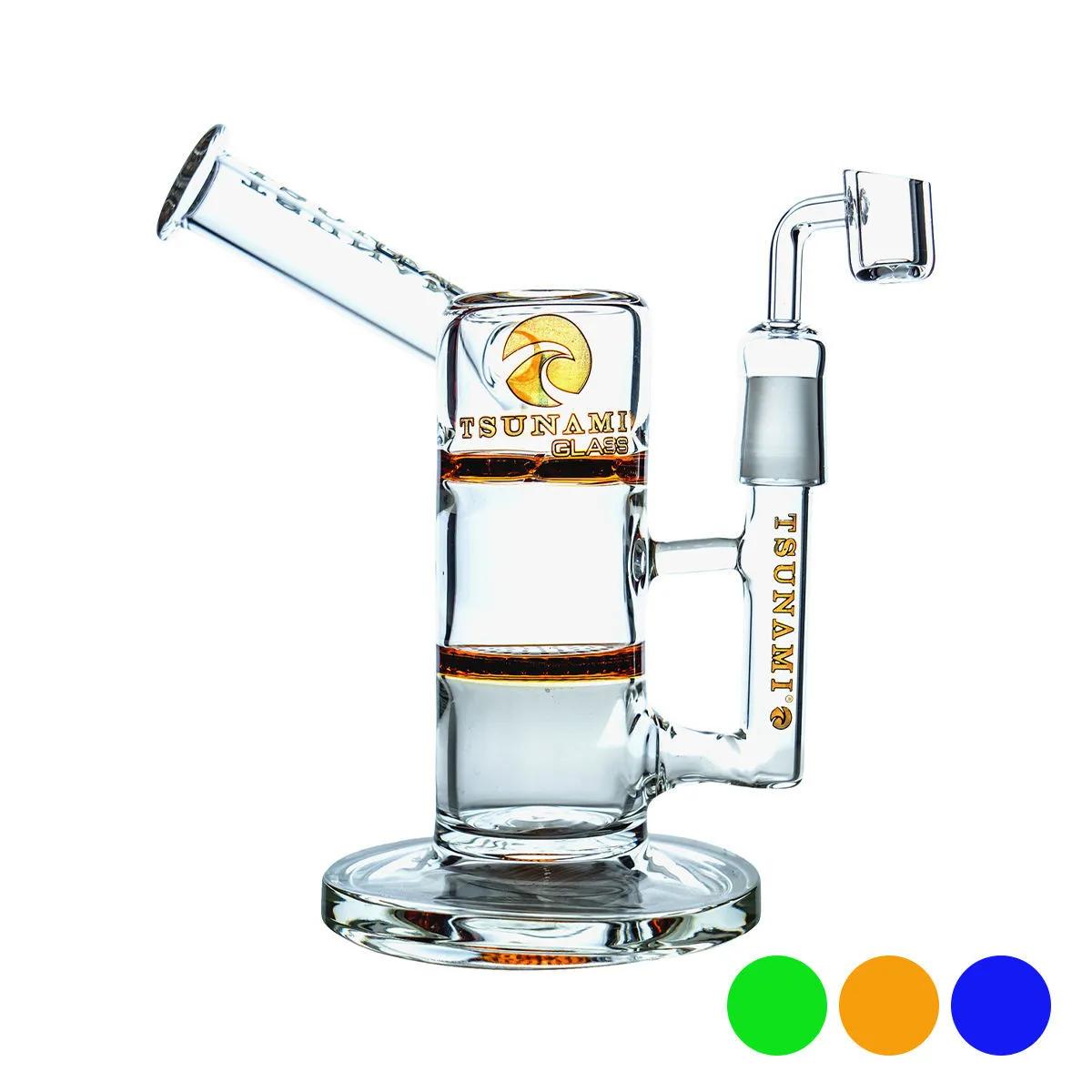 Dab Rig Turbina Miel Cuello Lateral 9" (Tsunami Glass)