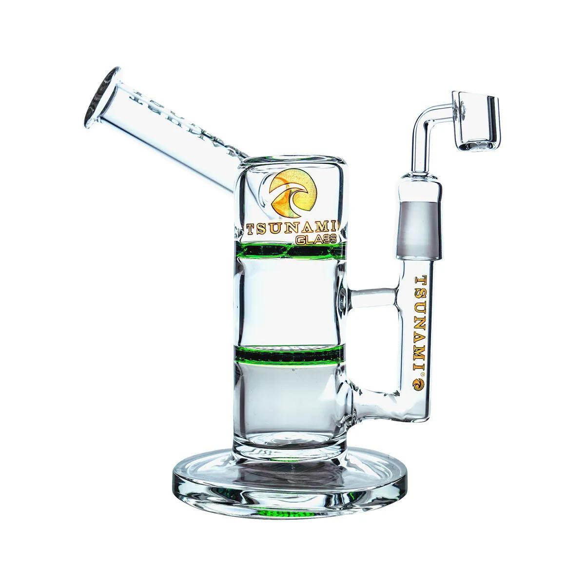 Dab Rig Turbina Miel Cuello Lateral 9" (Tsunami Glass)