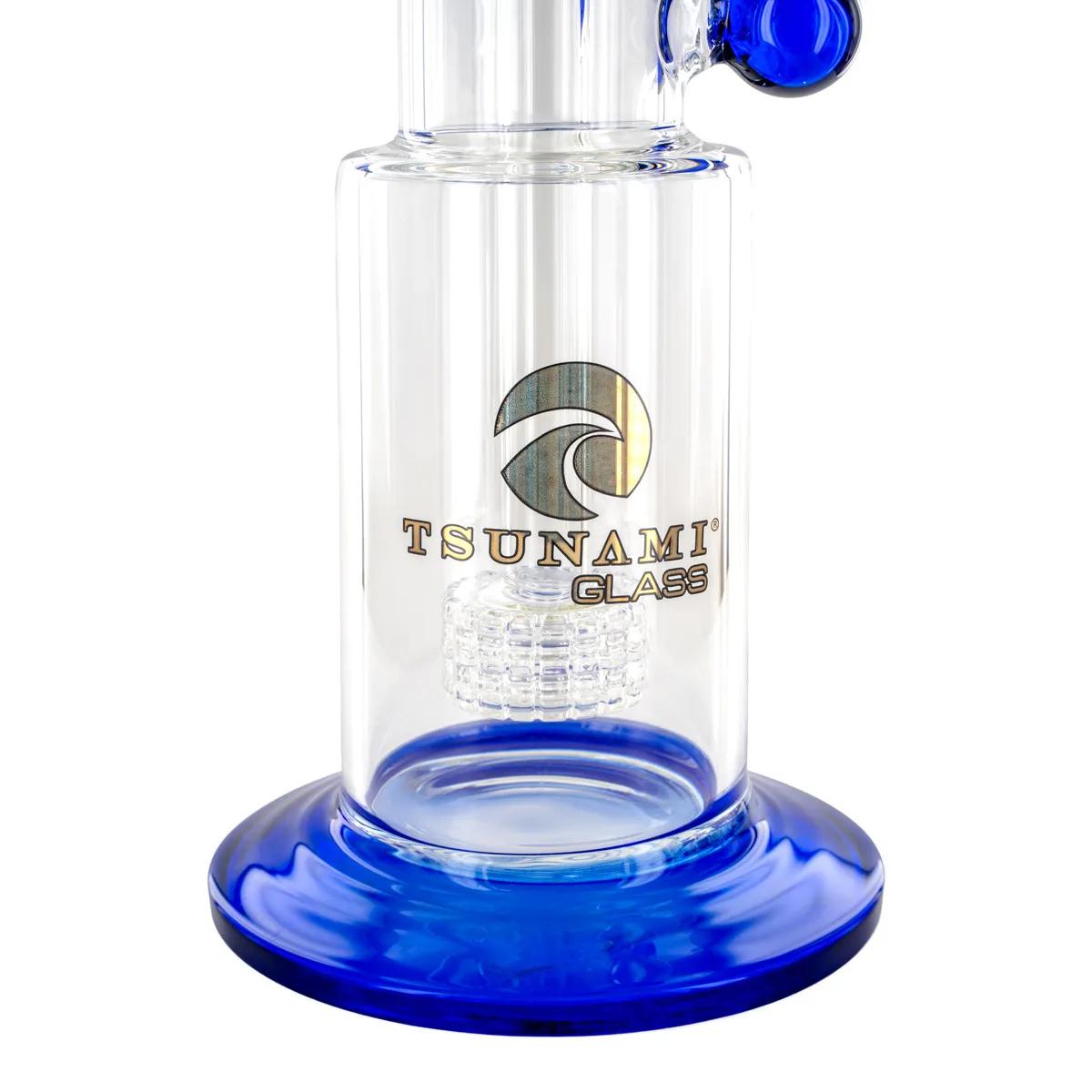 Dab Rig con Cuello Lateral y Showerhead 10'' (Tsunami Glass)