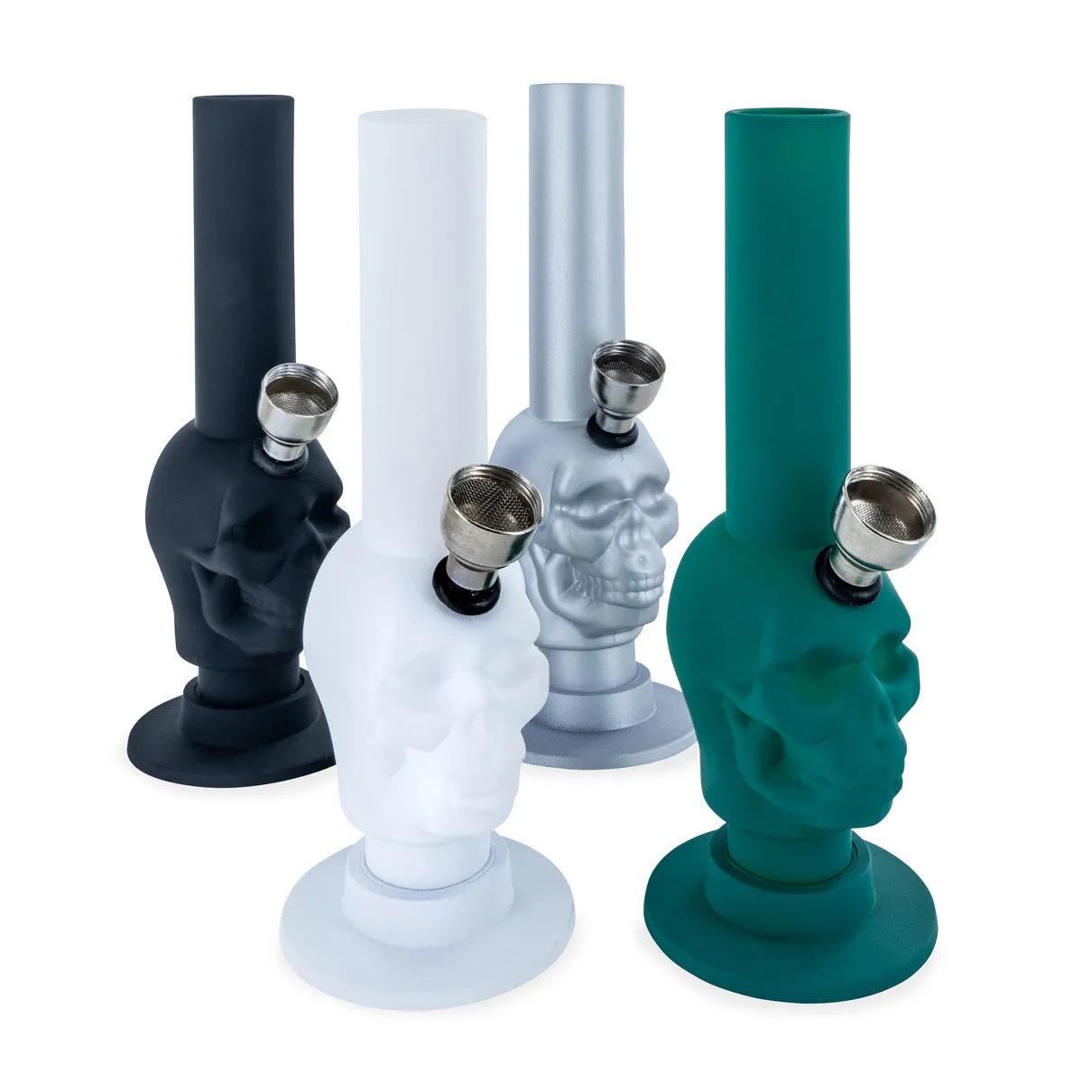 Bong pequeño de acrílico con diseño de calavera Champ High