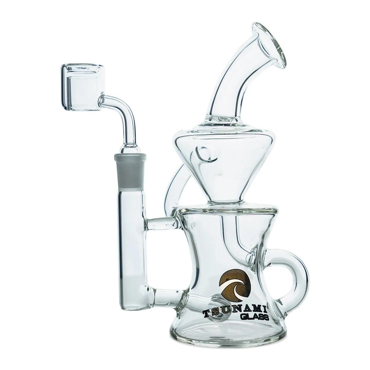 Dab Rig Recycler Sprinkler 9'' (Tsunami Glass)