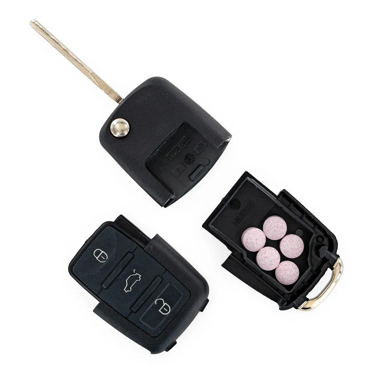 Llave de coche con compartimento secreto