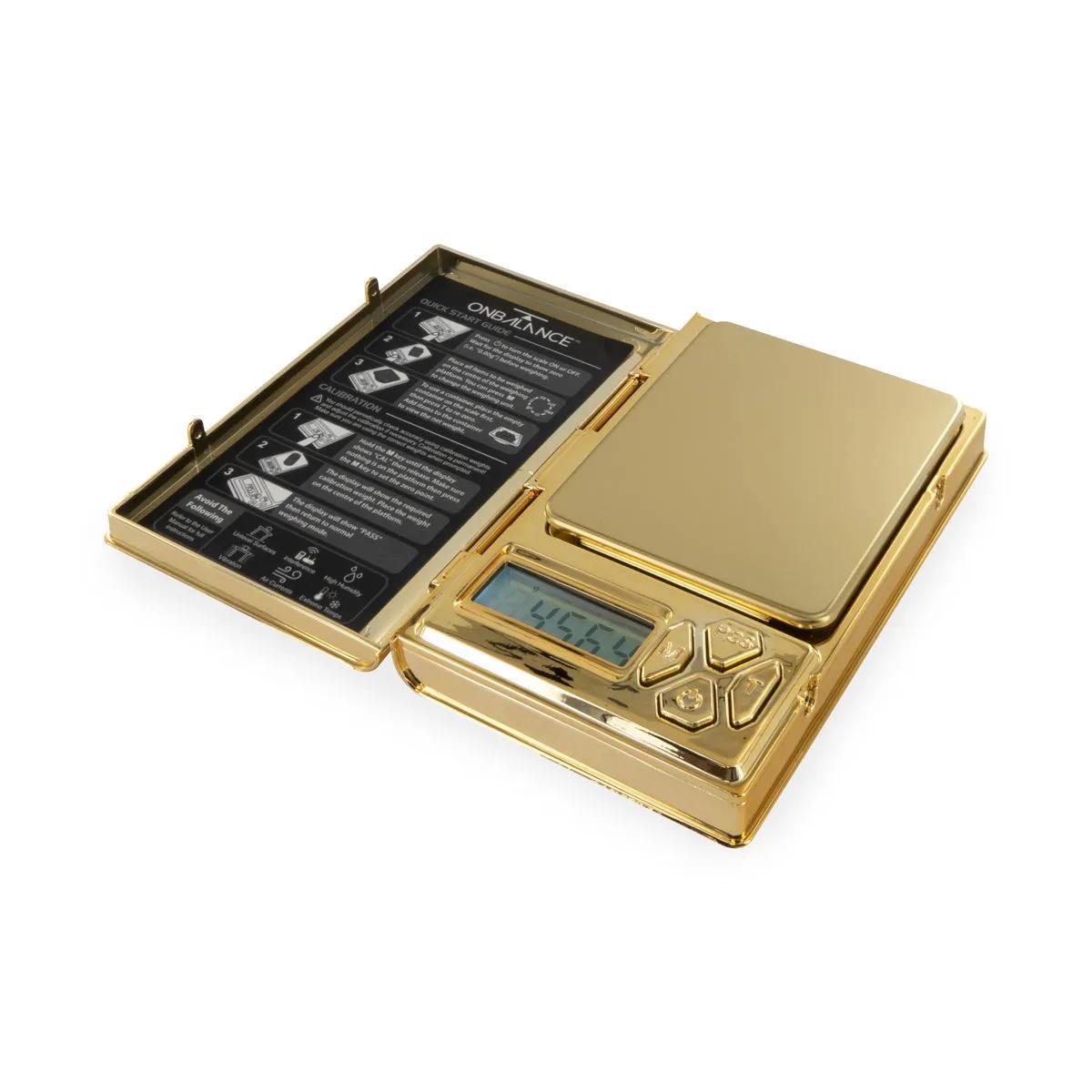 Mini báscula The Shine Chrome Gold - 100 × 0,01g