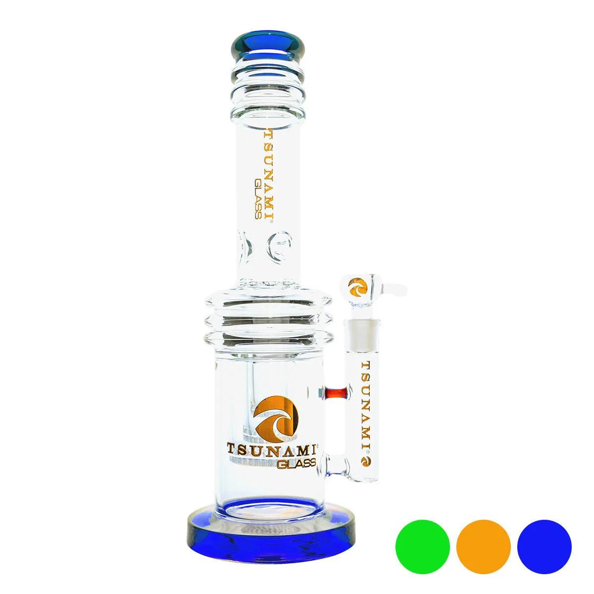 Bong con percolador de corazón y triple panal 17'' (Tsunami Glass)
