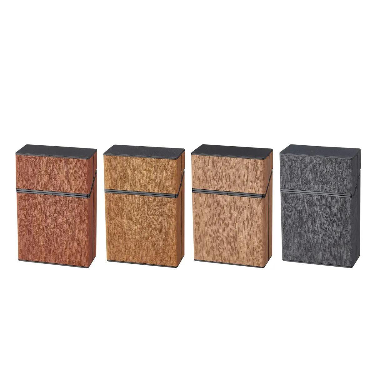 Pitillera con acabado de madera