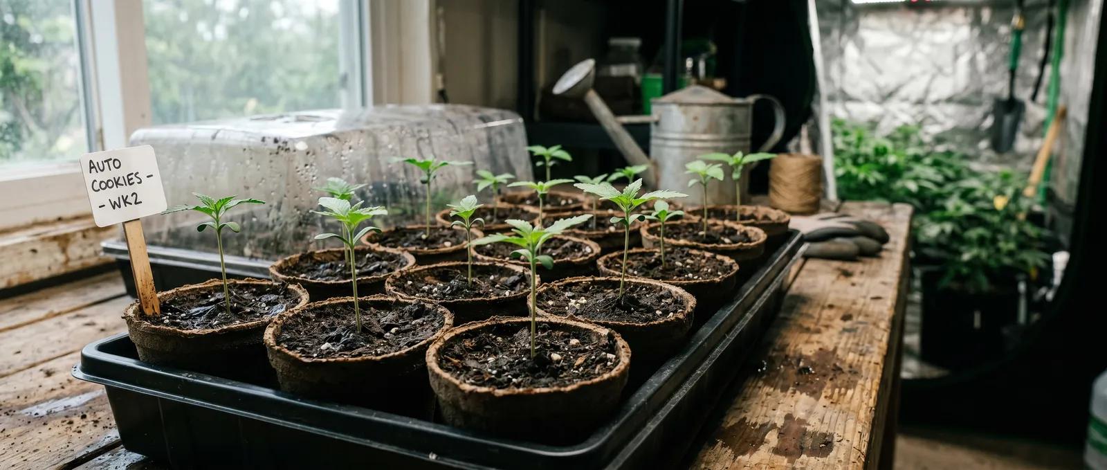 AZARIUS · Step 1: Recognise when the cannabis seedling stage begins and ends
