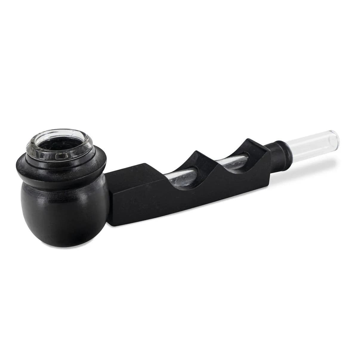 Pipa híbrida de vidrio y madera Wave