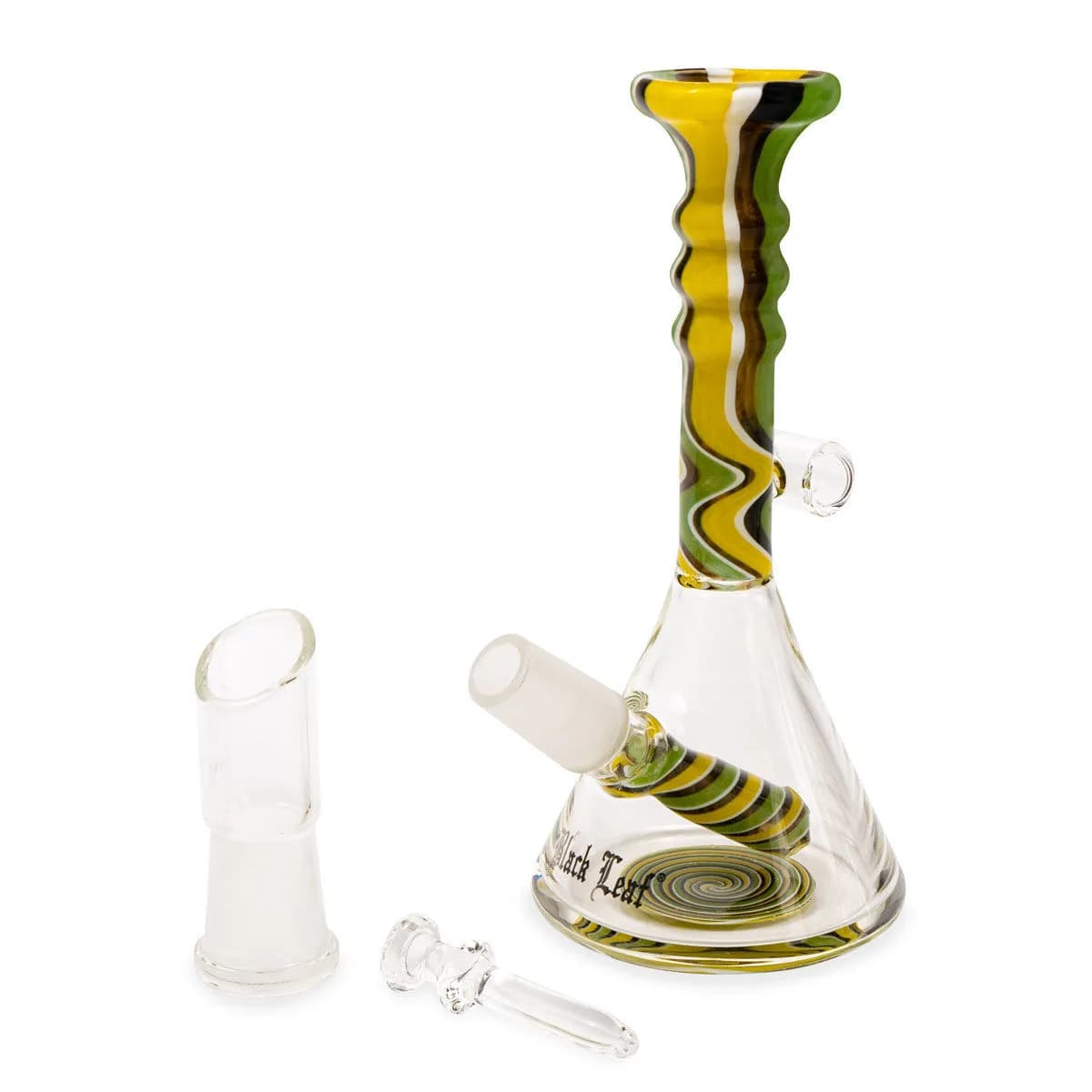 Mini bong para aceites con espiral verde