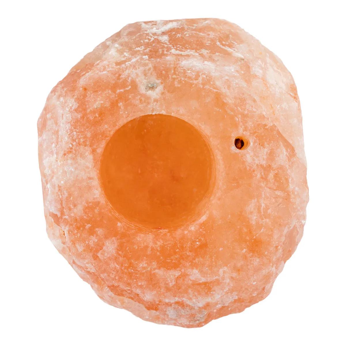 Portavelas de piedra de sal