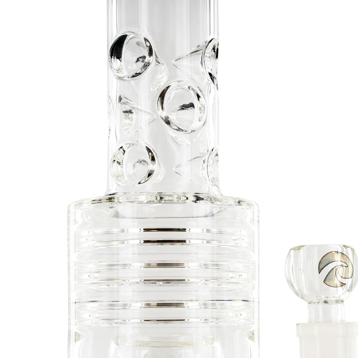 Bong Barrel Showerhead Drum Honeycomb 20'' (Tsunami Glass) — imagen 4
