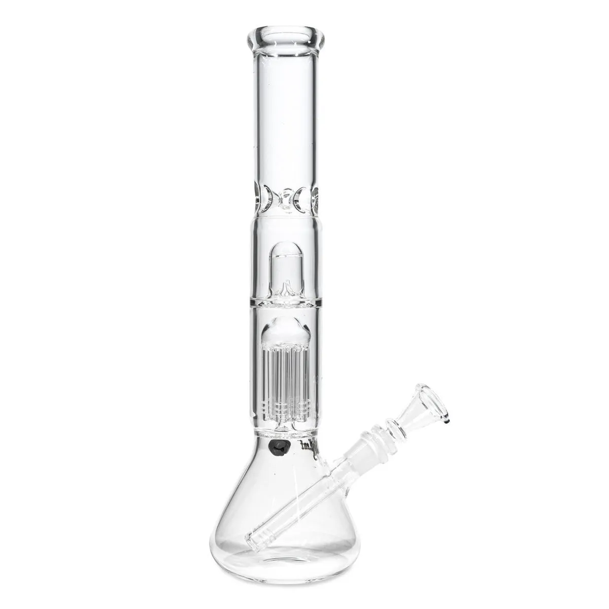 Black Leaf Bong de hielo de cristal con percolador y difusor de cúpula — imagen 2