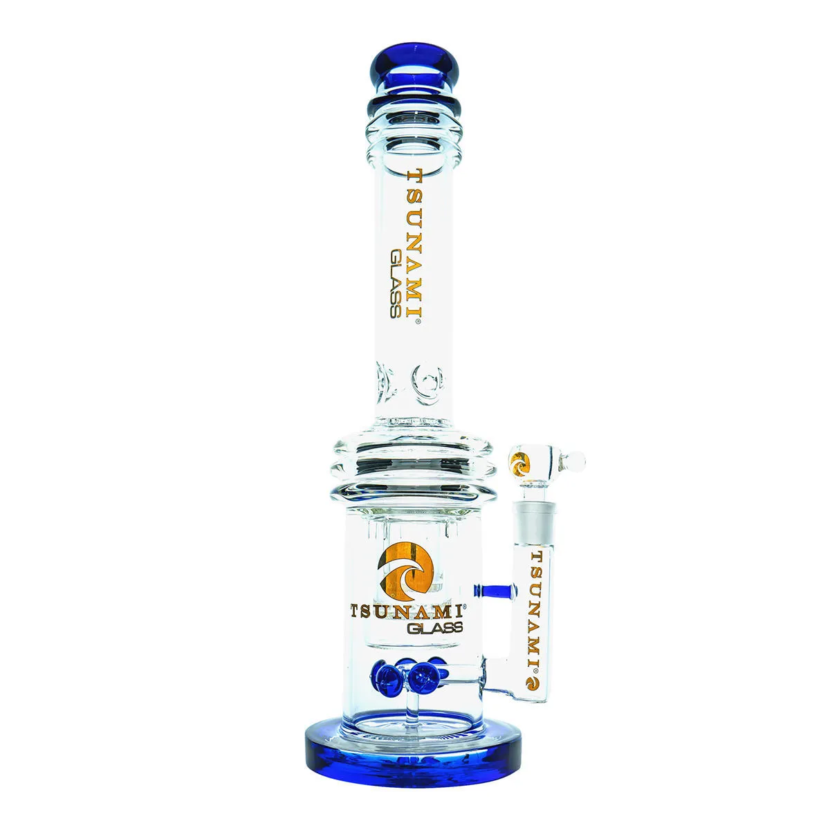 Bong Button con doble percolador Honeycomb 16'' (Tsunami Glass) — imagen 4