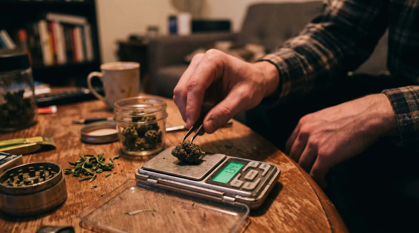AZARIUS · Cómo pesar cannabis con precisión (y estimar sin báscula)