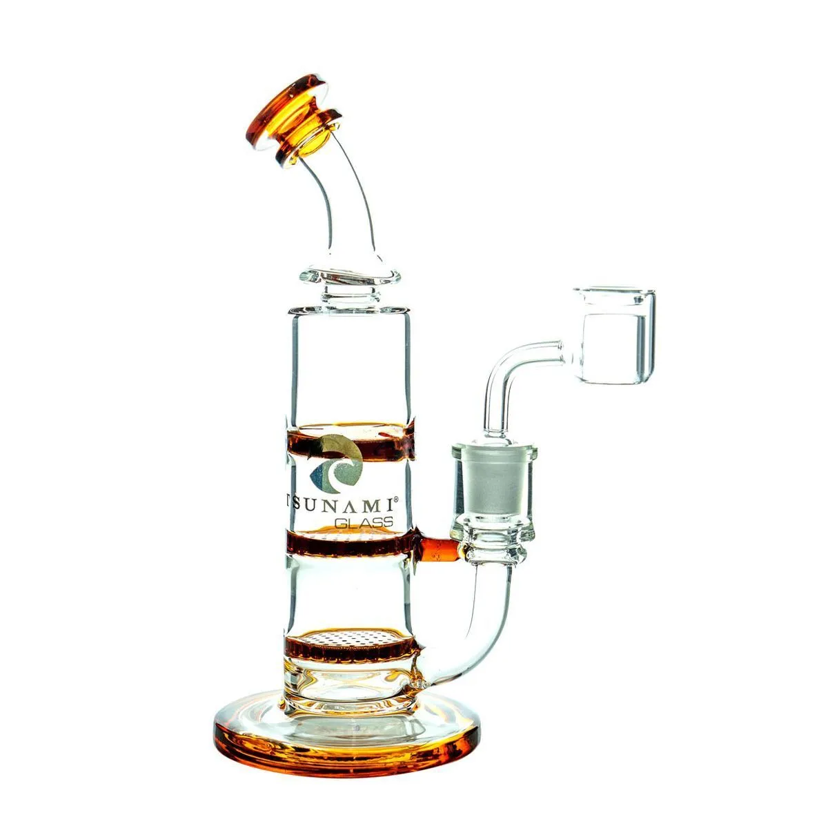 Dab Rig Turbina Doble Honeycomb 8″ (Tsunami Glass) — imagen 3