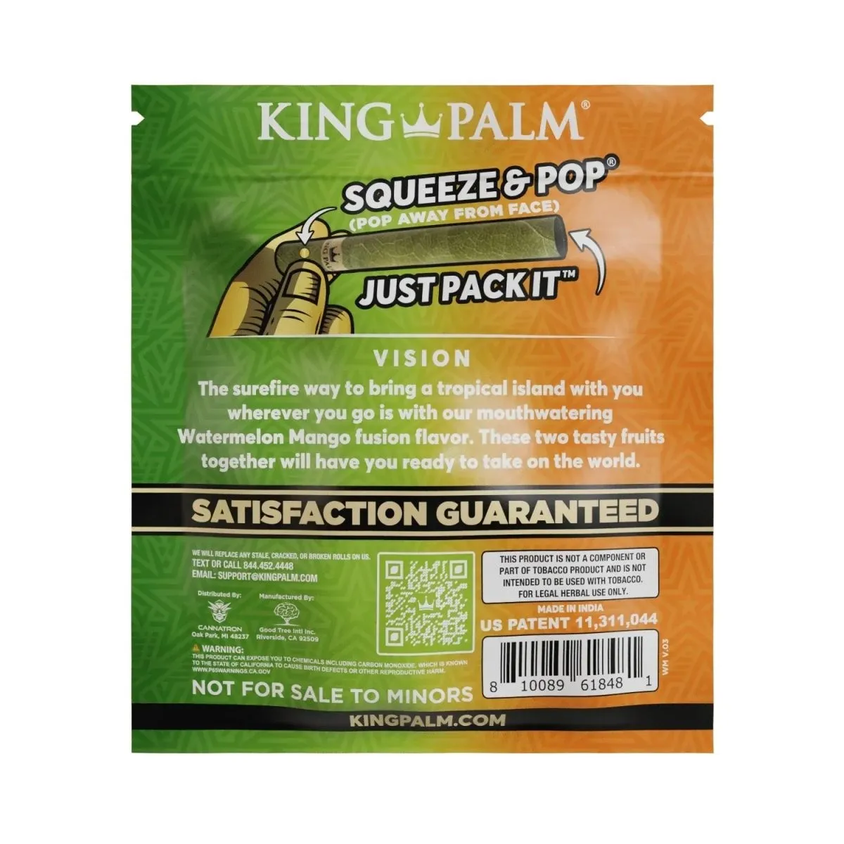 Hojas Fusion Flavour 25 unidades (King Palm) — imagen 4