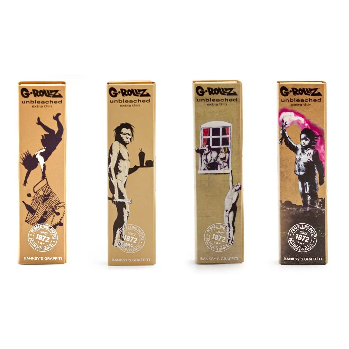G-Rollz Papel de Liar Sin Blanquear Extra Fino + Boquillas