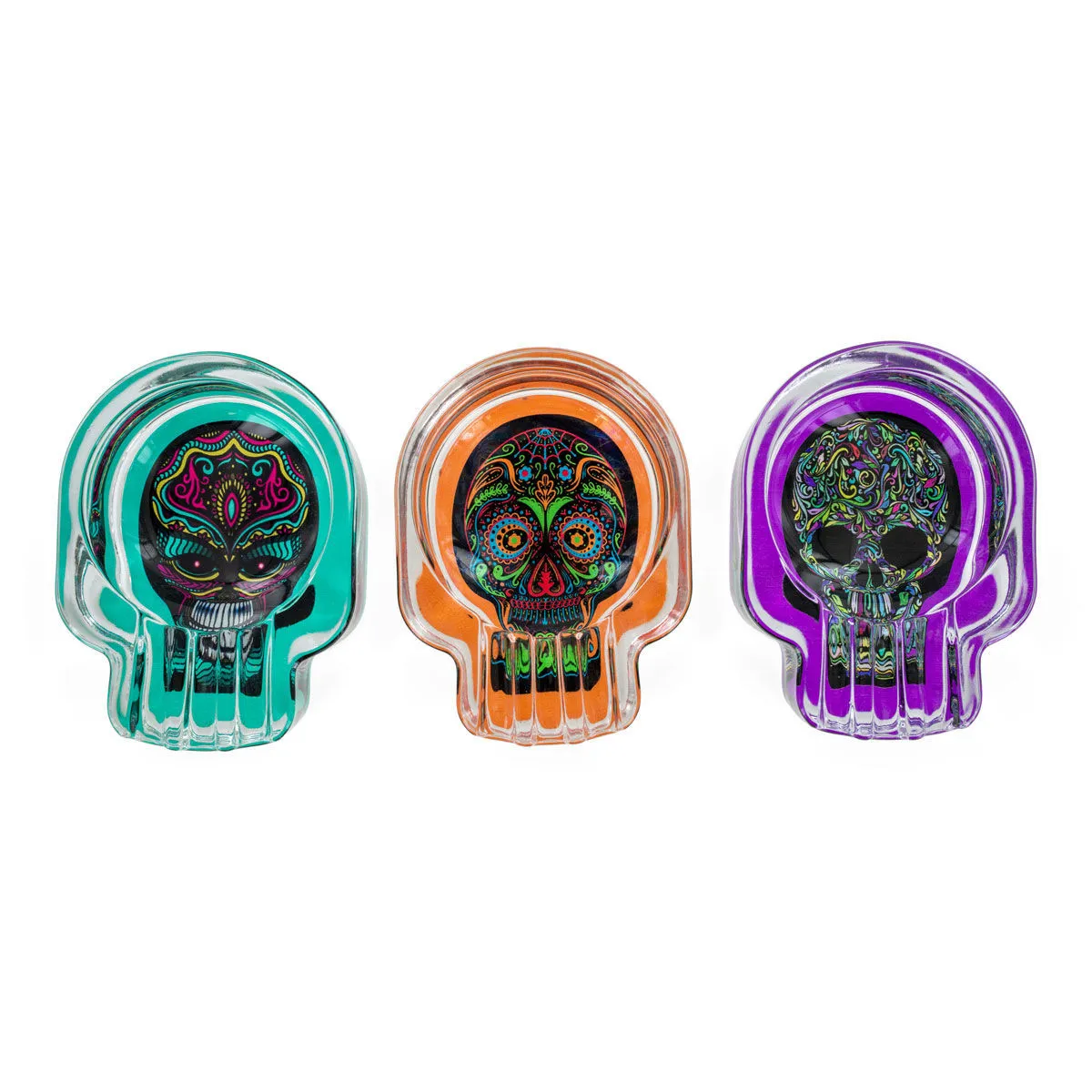 Cenicero de cristal calavera