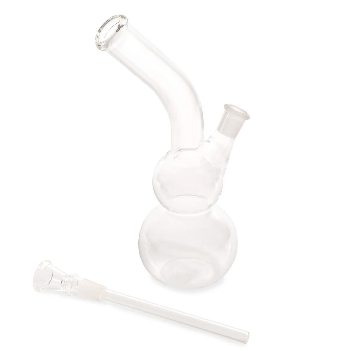 Bong de cristal con doble cazoleta — imagen 2