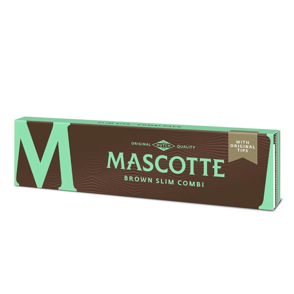 Papel de liar Mascotte Brown Slim Size + boquillas desprendibles