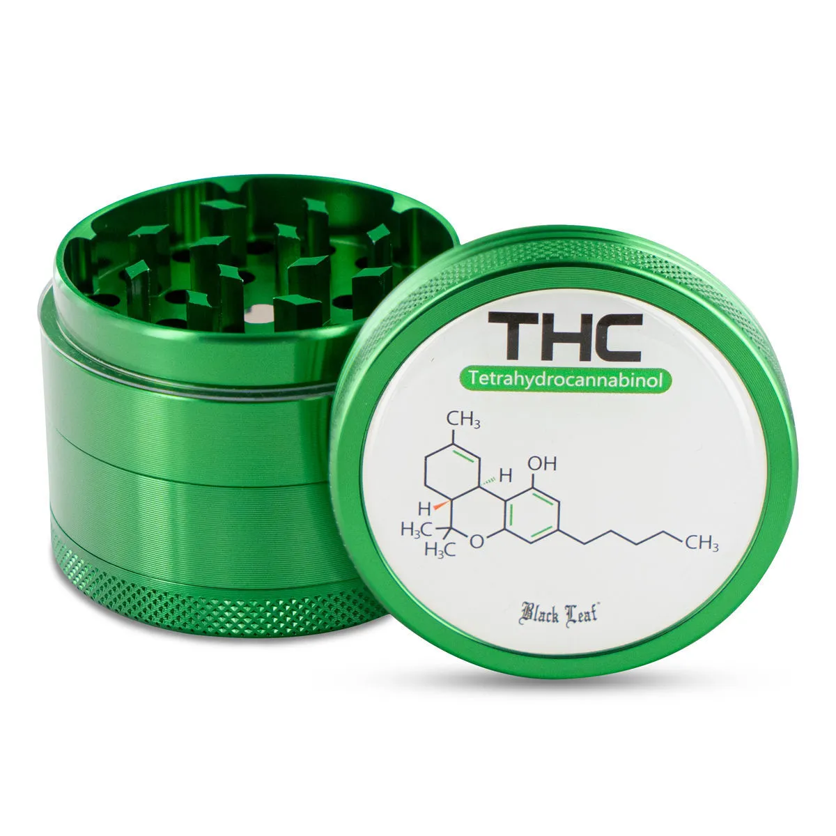 Grinder de Metal Black Leaf THC — imagen 2