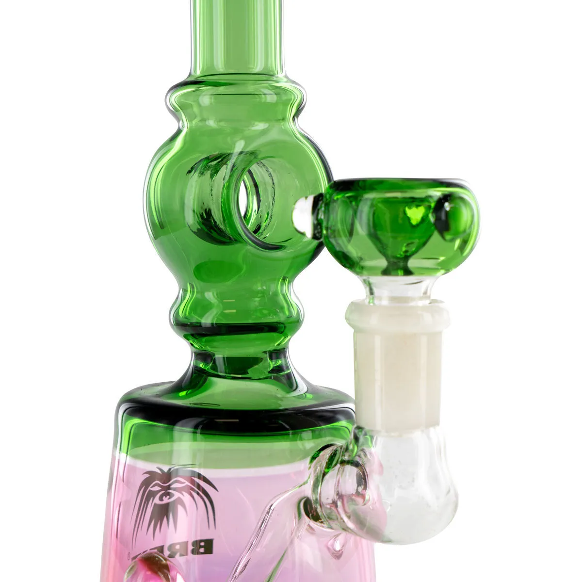 Mini bong de cristal con cazoleta push Breit — imagen 3