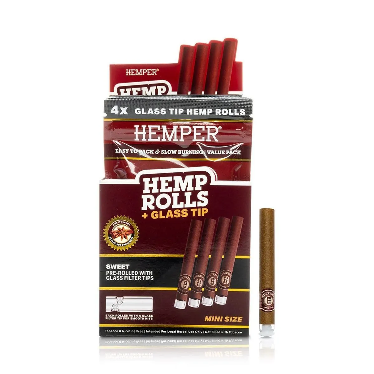 Hemper Mini Rolls + Glass Tip 4 Uds — imagen 2