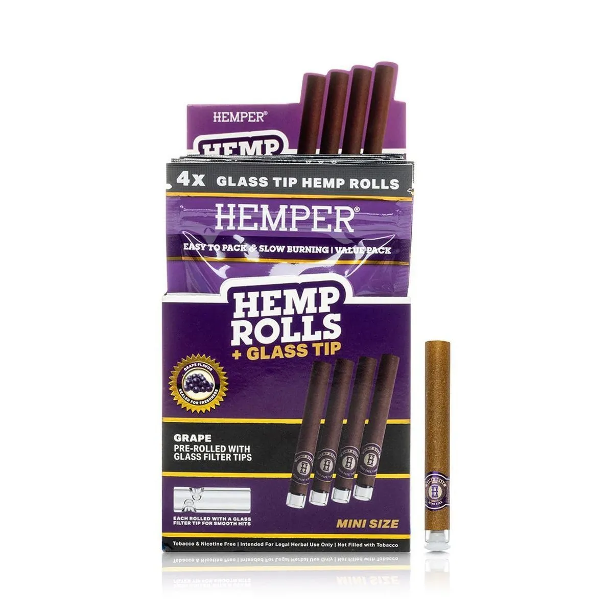 Hemper Mini Rolls + Glass Tip 4 Uds — imagen 4