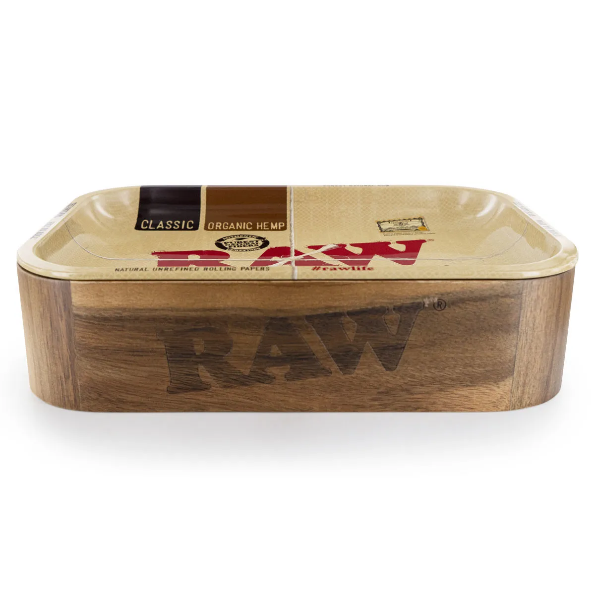 Caja de madera RAW con tapa bandeja — imagen 2