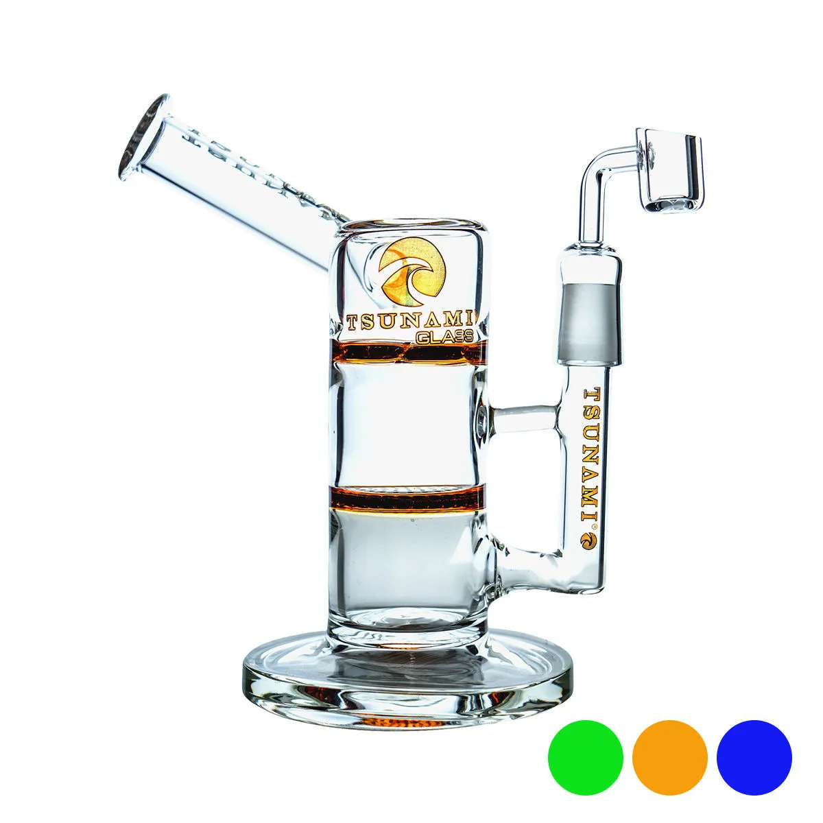 Dab Rig Turbina Miel Cuello Lateral 9" (Tsunami Glass)