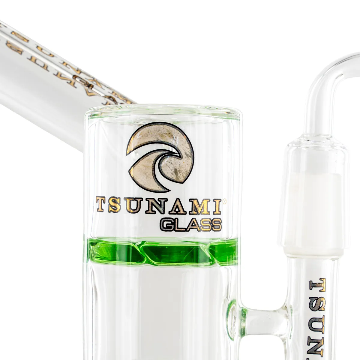 Dab Rig Turbina Miel Cuello Lateral 9" (Tsunami Glass) — imagen 4