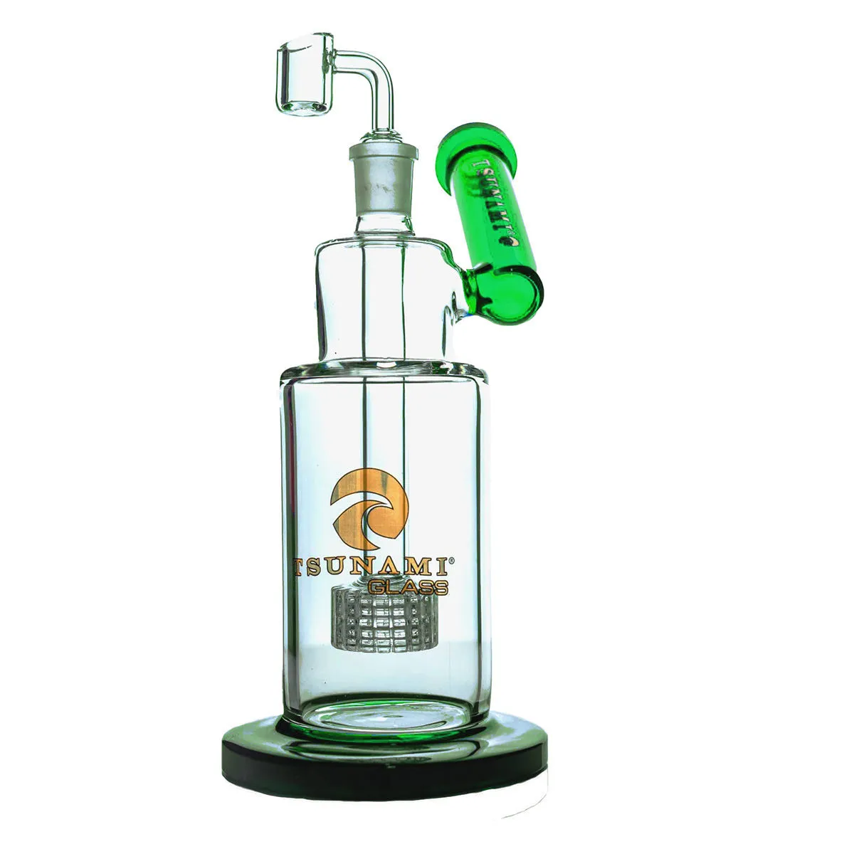Dab Rig con Cuello Lateral y Showerhead 10'' (Tsunami Glass) — imagen 4