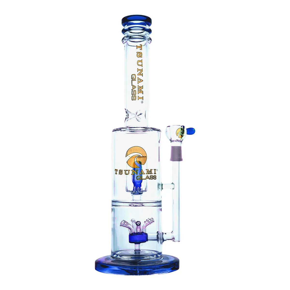 Bong con percolador sprinkler cube 14'' (Tsunami Glass) — imagen 3